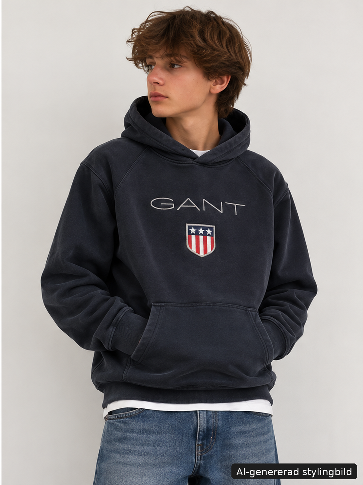 GANT Hoodie svart